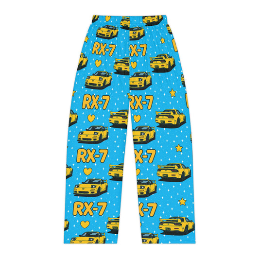 RX-7 Women's Pajama Pants - Yellow - Light Blue